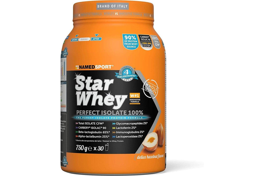 NAMEDSPORT Salute e bellezza 30 Porzioni (Confezione da 1) / Bianco Named Sport Star Whey Isolate Delice Hazelnut- 750 Gr