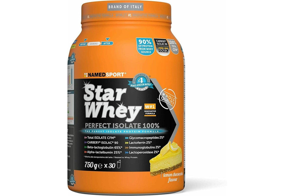 NAMEDSPORT Salute e bellezza 750 g (Confezione da 1) Named Sport Star Whey Isolate Lemon Cheesecake - 750 Gr